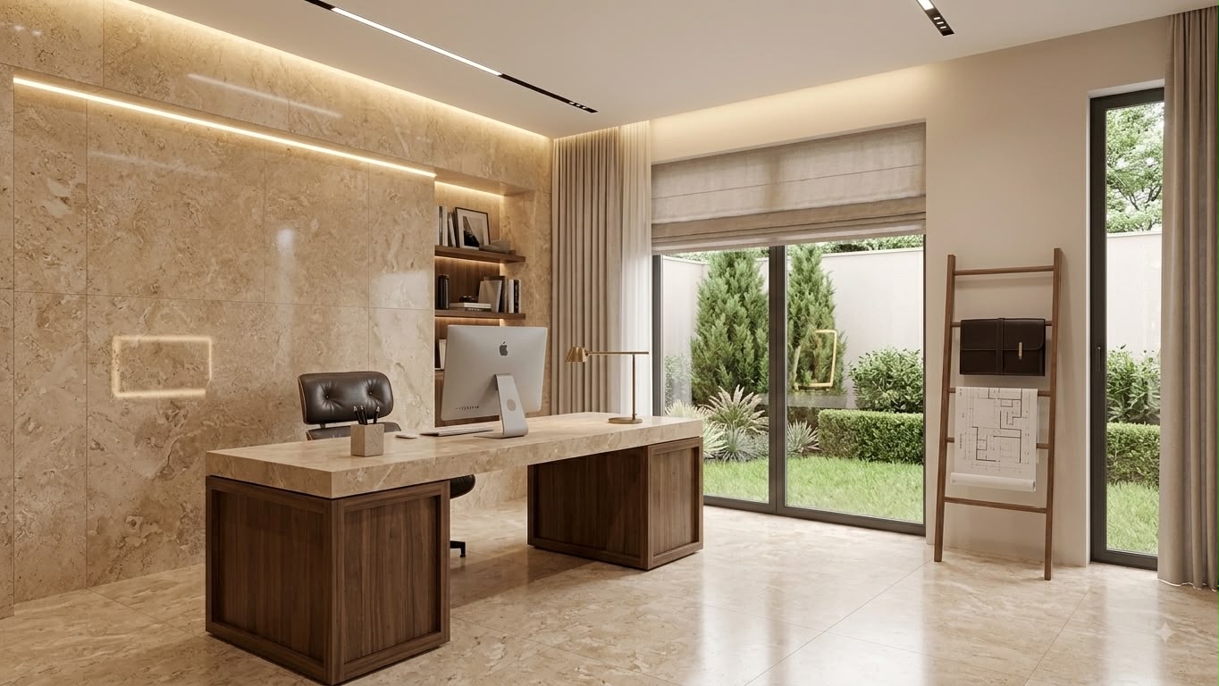 Marble in an office